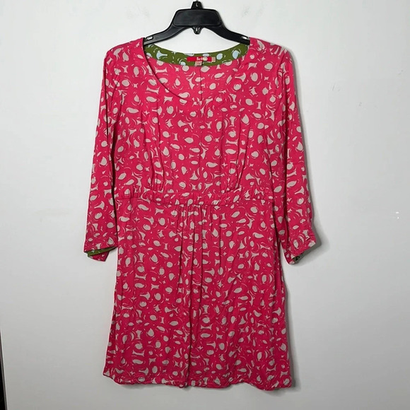 Boden Pink A-line Printed Mini Tunic Dress - Picture 2 of 6